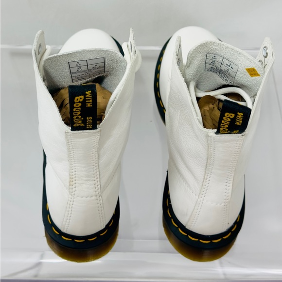 Dr. Martens 1460 Pascal Virginia Soft Leather Boots White US Woman 8, US… - Picture 12 of 14